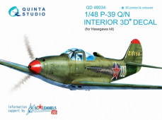 QD48034 3D Декаль интерьера кабины P-39 (для модели Hasegawa)
